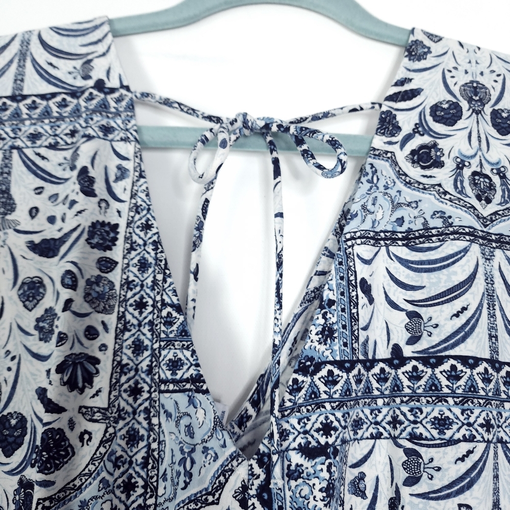 Old Navy Floral Rouched Waist Midi Dress Size Xl - Picture 8 of 10